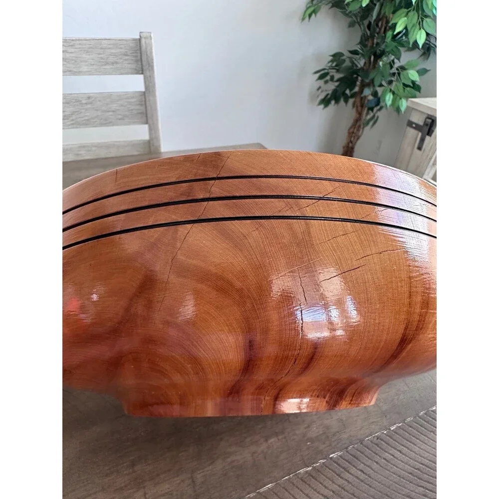 Pinetop Bowls Linda Staehe Alligator Juniper Wood Bowl 11” Southwestern Decor